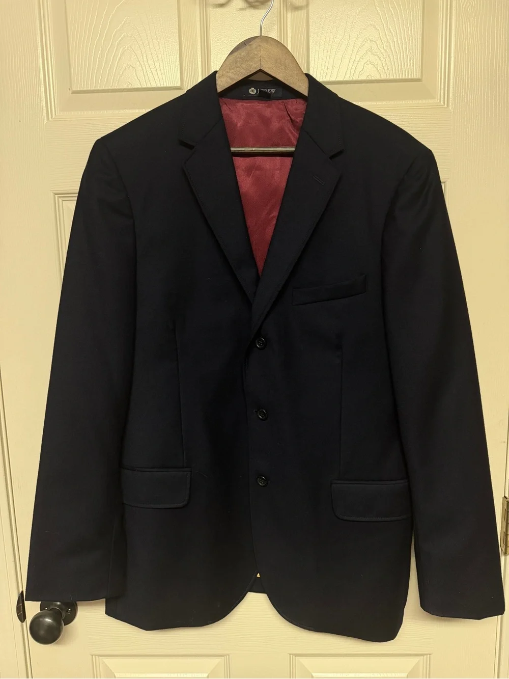 Men’s J. Crew style 90620 100% wool navy blazer size 42R Legacy Sportcoat
